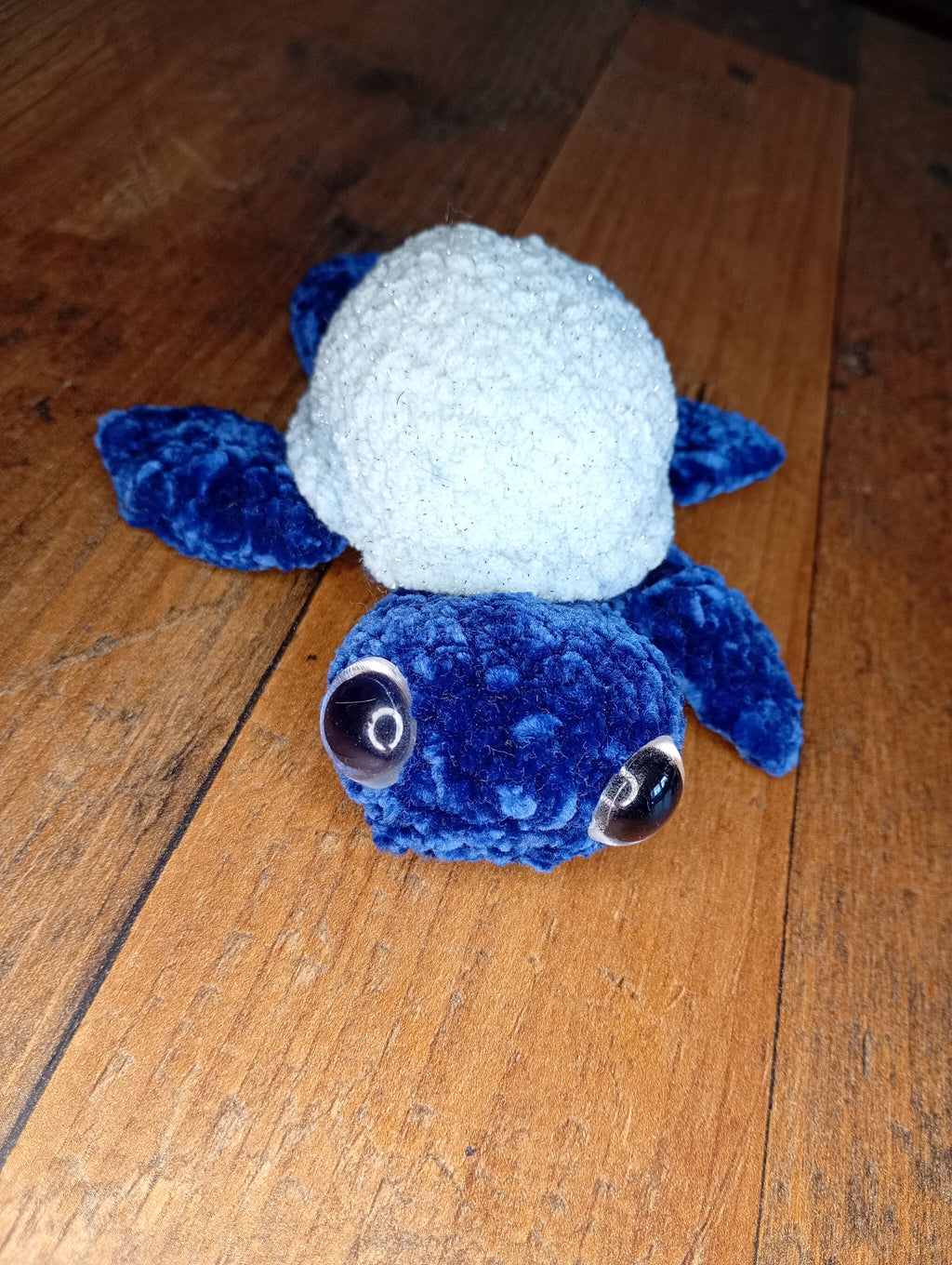 Gehäkelte Schildkröte – Draufsicht