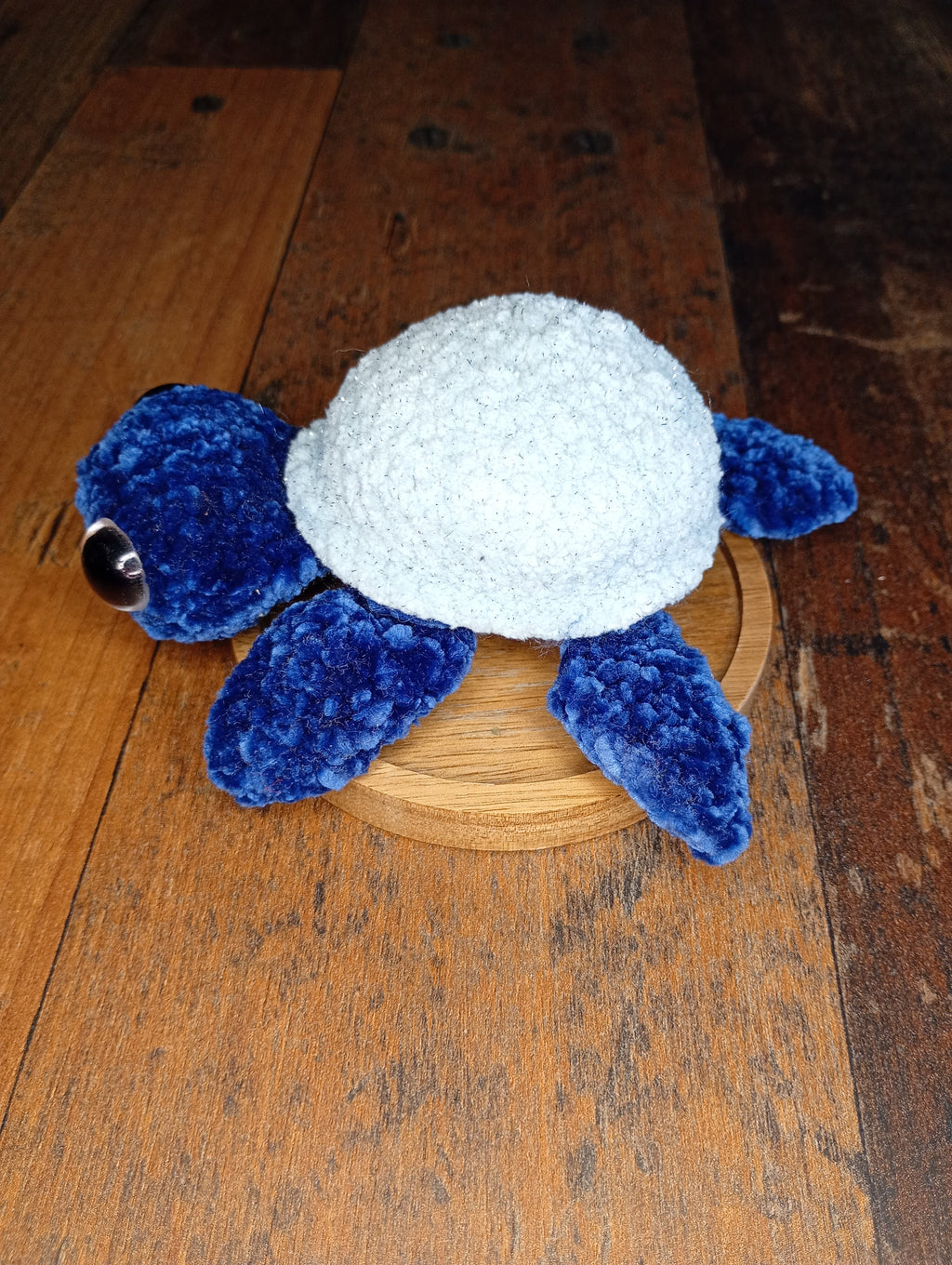 Gehäkelte Schildkröte – Seitenansicht rechts