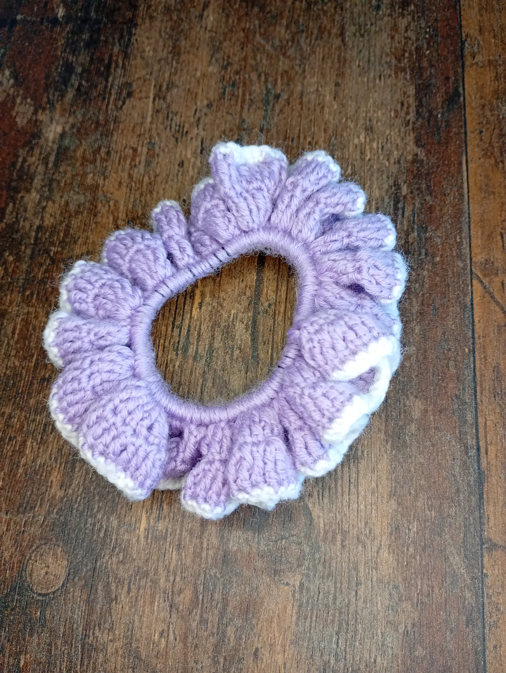 Gehäkelter Scrunchie – Lila