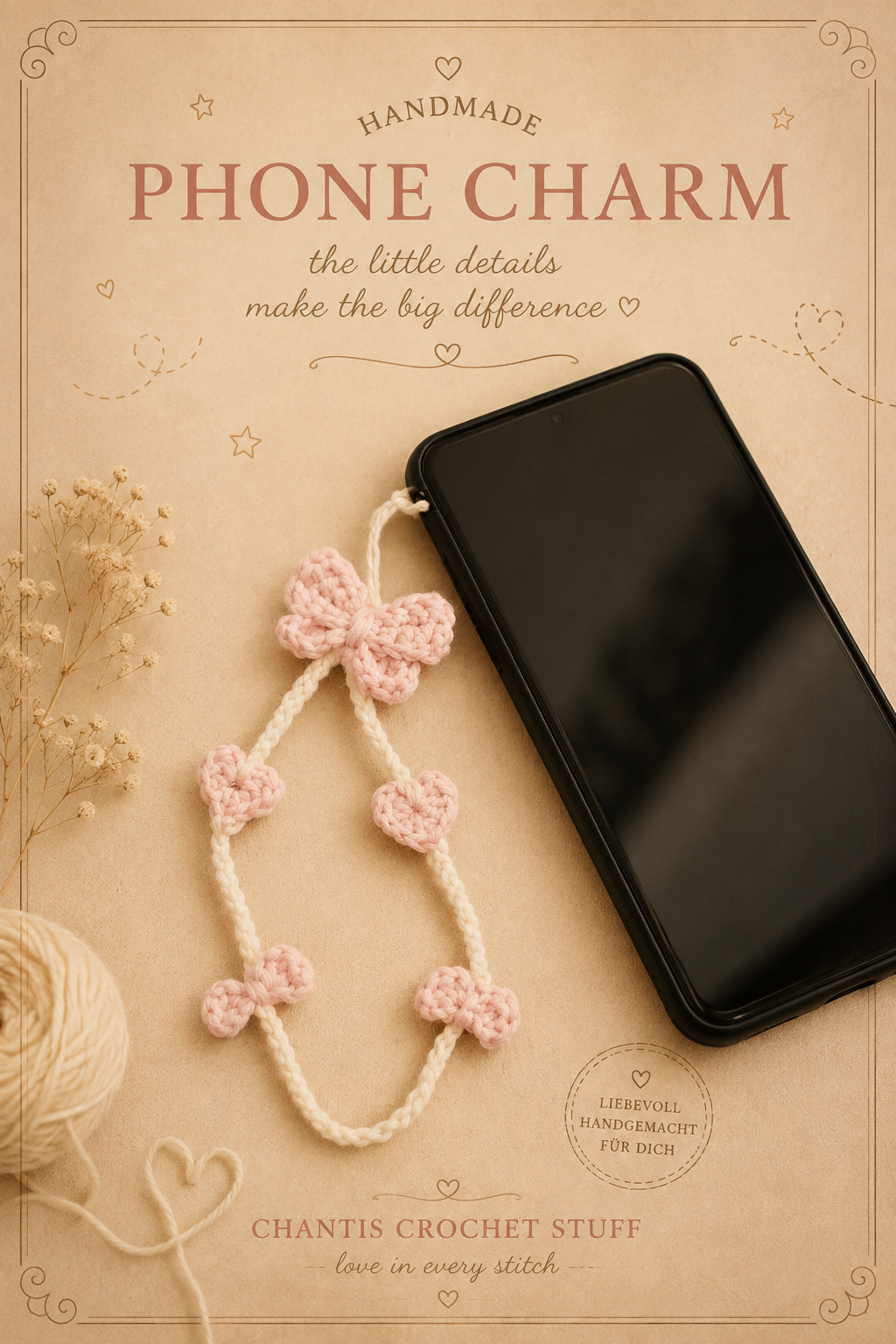Phone Charm mit Handy – Produktbild