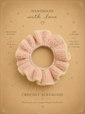 Gehäkelter Scrunchie Rosa – Produktkarte